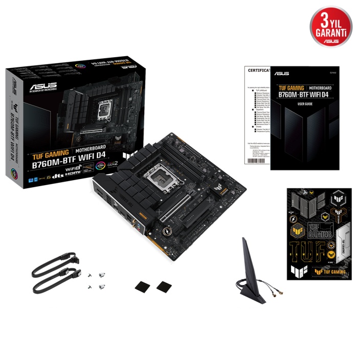 ASUS TUF GAMING B760M-BTF WIFI D4 5333 M.2 HDMI DP 1700p mATX