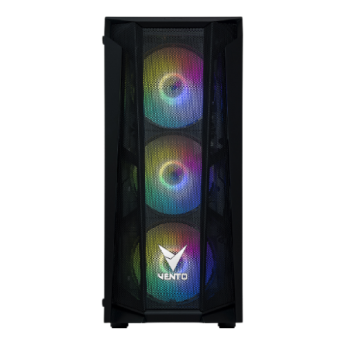 VENTO VG15FE Mid Tower, PSU YOK, Temperli Cam, RGB, ATX GAMING KASA