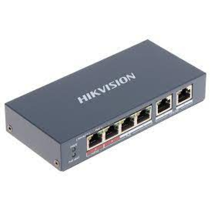 Hikvision DS-3E0106P-E-M 4 Portlu 10-100 Fast Ethernet Switch- 4 Port Poe 35W