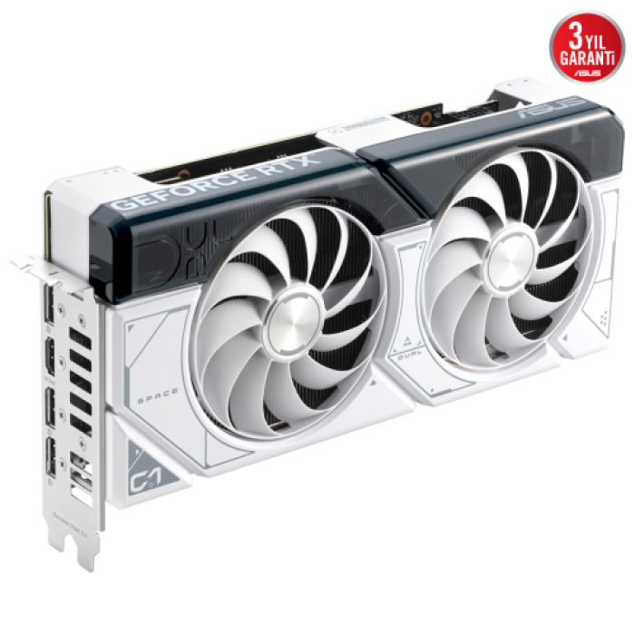 ASUS DUAL-RTX4070S-O12G-WHITE, 12Gb, 192Bit, GDDR6X, 1xHDMI, 3xDP GAMING Ekran Kartı