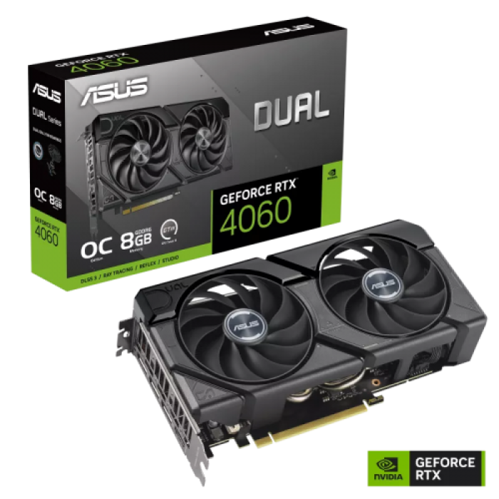 ASUS DUAL-RTX4060-O8G-EVO, 8Gb, 128Bit, GDDR6, 1xHDMI, 3xDP GAMING Ekran Kartı