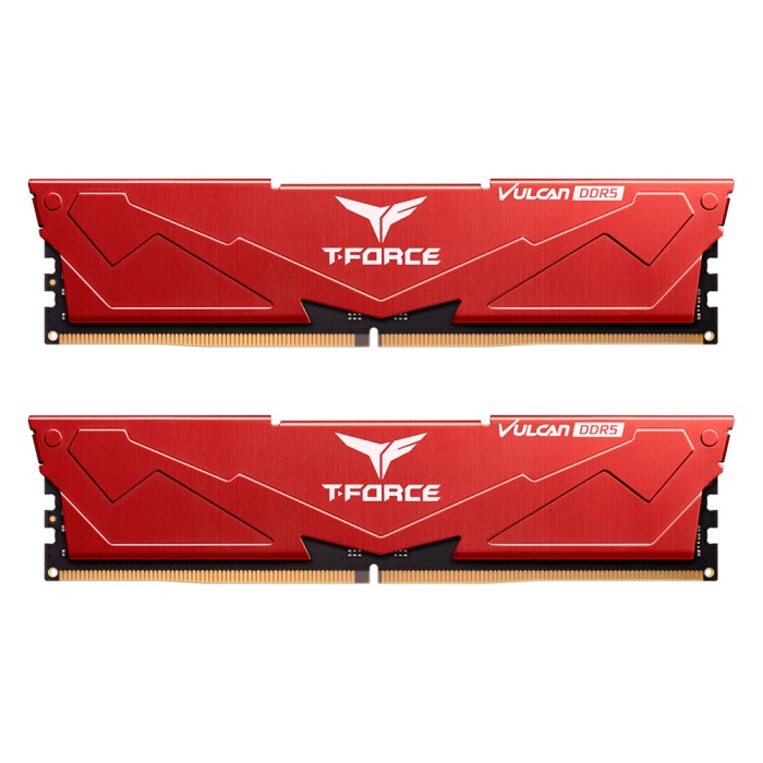 Team T-Force Vulcan Red 32GB(2x16GB) 6400Mhz DDR5 Gaming Ram CL40 (FLRD532G6400HC40BDC01)