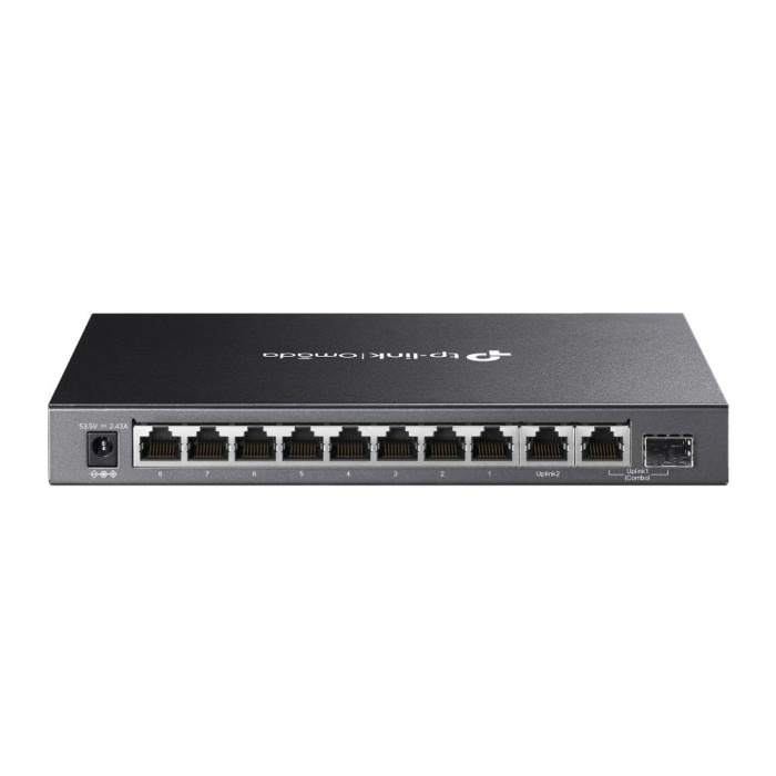 Omada Tp-Link DS110GMP 8 Port 10-100-1000 Poe+ Switch 1 Port SFP + 1 Port Uplink Çelik Kasa Rack Mount