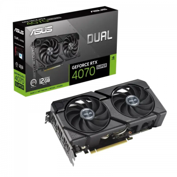 ASUS DUAL-RTX4070S-12G-EVO, 12Gb, 192Bit, GDDR6X, 1xHDMI, 3xDP GAMING Ekran Kartı