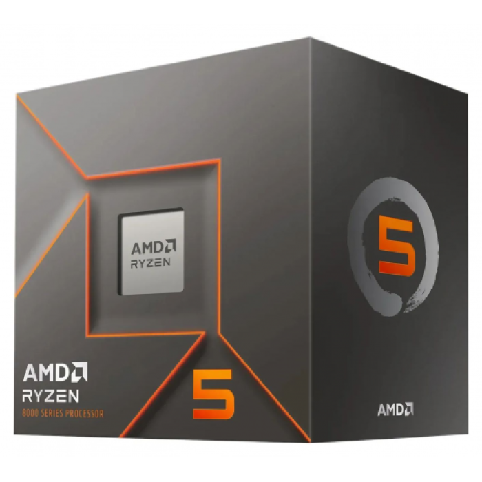 AMD RYZEN 5 8400F 6 Core, 4,20-4.70GHz, 16Mb Cache, 65W,  AM5 Soket, BOX (Kutulu), (Dahili Grafik YOK, Fan VAR)