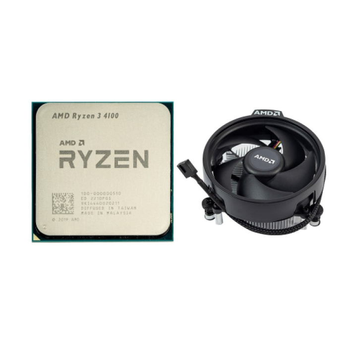 AMD RYZEN 3 4100 4 Core, 3,80-4,0GHz, 6Mb Cache, 65W, AM4 Soket, MPK (Kutusuz) (Dahili Grafik YOK, Fan VAR)