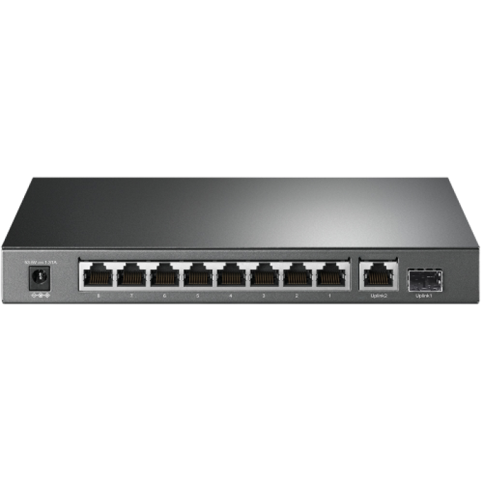 TP-LINK TL-SG1210P, 8 Port Poe, Gigabit, + 1Port SFP, 63W, Yönetilemez, Desktop Switch