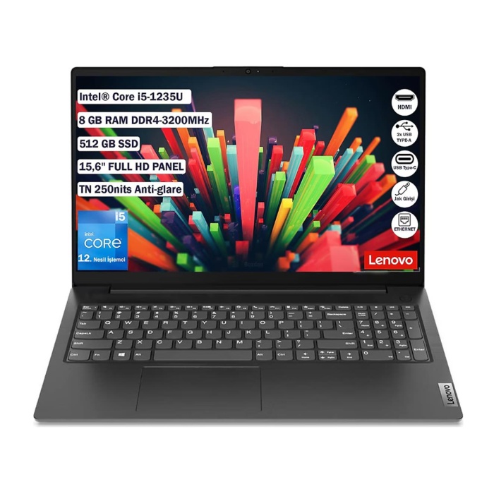 Lenovo V15 G3 IAP 82TT00A5TX i5-1235U 8 GB 512 GB SSD 15.6 Full HD FreeDos Notebook