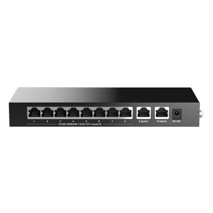 H3C Magic BS210T-HP 8 Port Poe+ 2 Port Uplink 10-100-1000 Mbps 110W Metal Kasa Swich