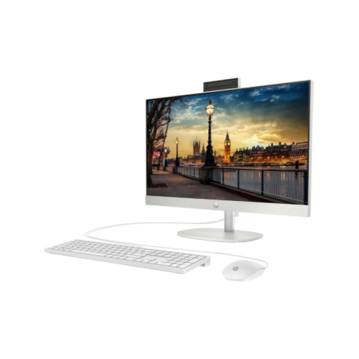 HP ProOne 9H6M8ET 245 G10 R5-7520U 23,8&quot; FHD Ekran 8Gb Ram, 512Gb SSD, Paylaşımlı Ekran Kartı, Free Dos All In One PC, BEYAZ