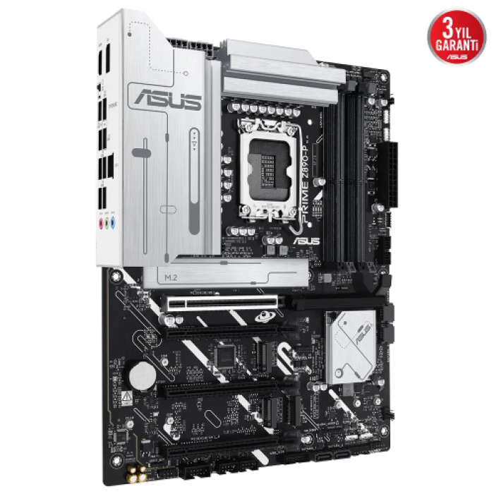 ASUS PRIME Z890-P, 7600MHz, 4xDDR5 4x M.2, HDMI, DP, Type-C, Intel Core Ultra CPU(Seri 2), LGA1851 Soket Anakart