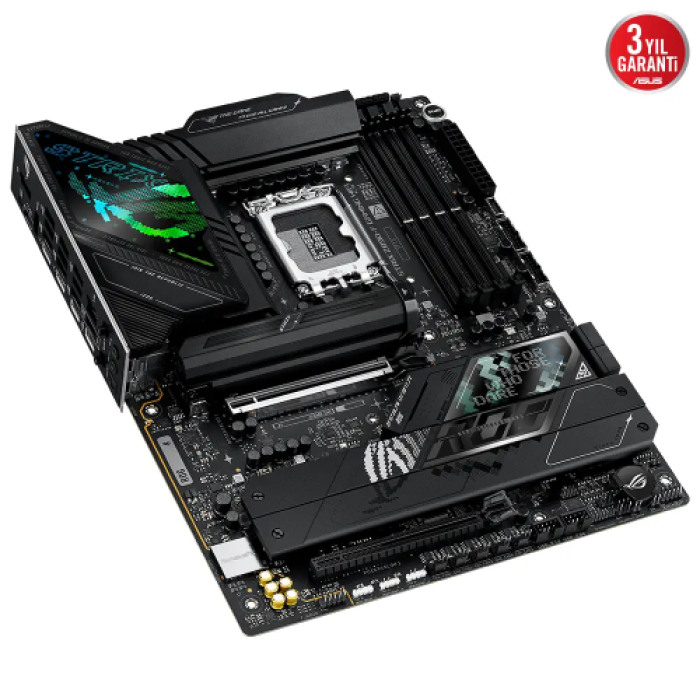 ASUS ROG STRIX Z890-F GAMING WIFI, 8600MHz, 4xDDR5, 5x M.2, HDMI, DP, 2xThunderbolt, 4xType-C, Wi-Fi 7, Bluetooth 5.4, Intel Core Ultra CPU(Seri 2), LGA1851 Soket, Gaming Anakart