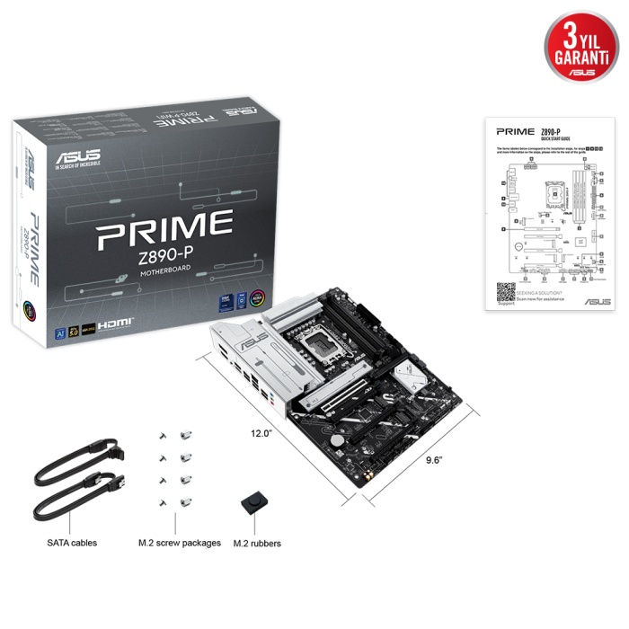 ASUS PRIME Z890-P DDR5 4XM2 USB3.2 RGB LAN ATX