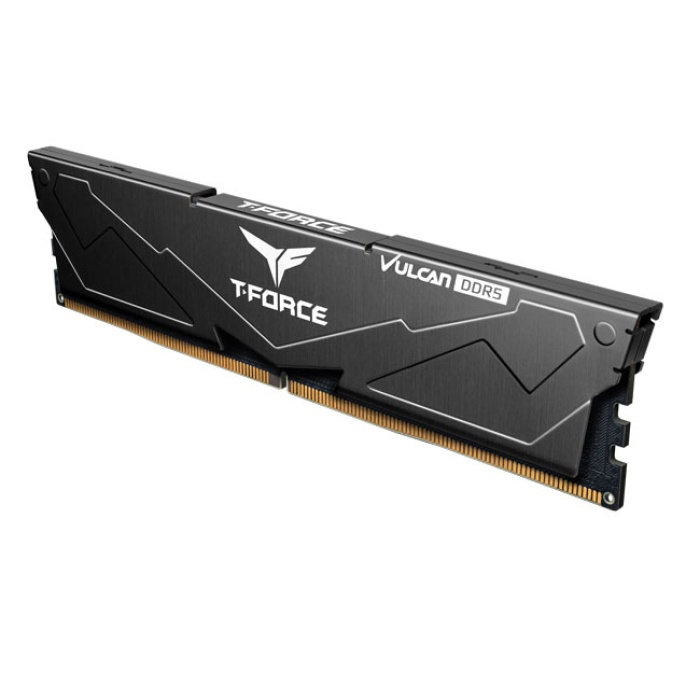 Team T-Force Vulcan Black 16GB(1x16GB) 6000Mhz DDR5 CL38 Gaming Ram (FLBD516G6000HC38A01)