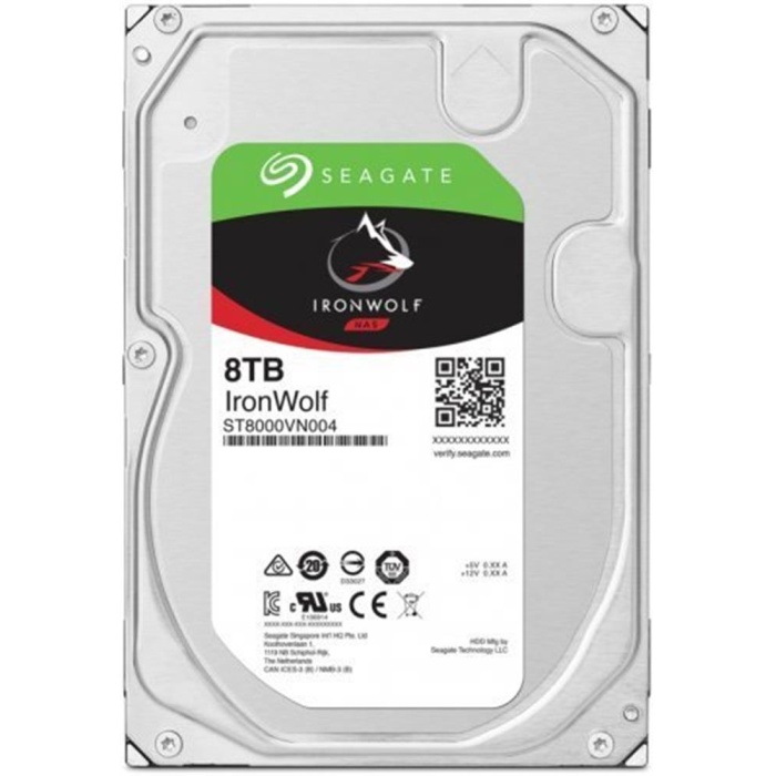 Seagate 8Tb ST8000VN004 Ironwolf 3,5 7200Rpm 256Mb Rv Sensör, Sata 3, 7-24  Nas Diski