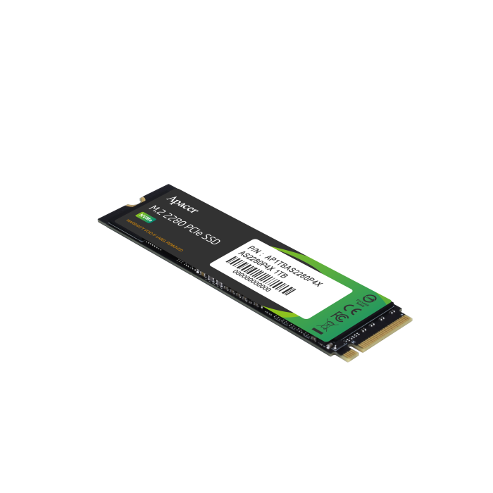 Apacer AS2280P4X-1 1TB 2100-1700 MB/s M.2 PCIe Gen3x4 SSD (AP1TBAS2280P4X-1)