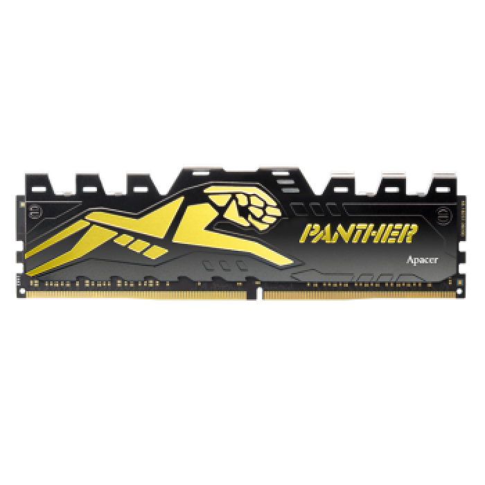 Apacer Panther Black-Gold 16GB (2x8GB) 3200Mhz CL16 DDR4 Gaming Ram (AH4U16G32C28Y7GAA-2)