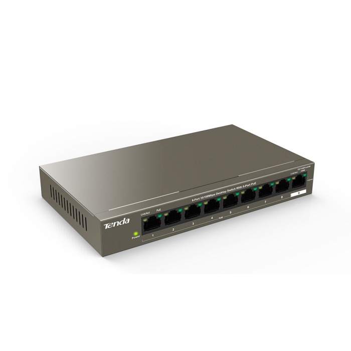 TENDA TEF1109P-8-63W 8 PORT 10/100 1 UPLI POE SWIT