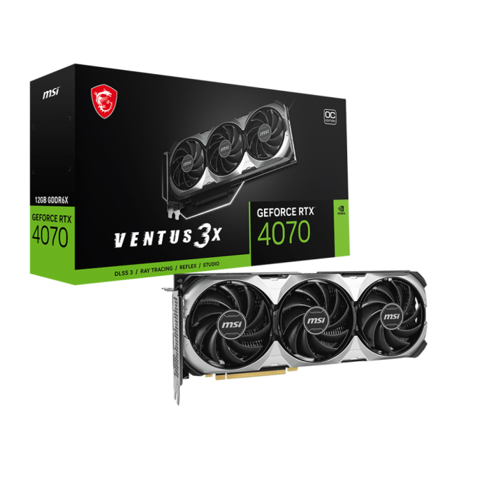 MSI GEFORCE RTX 4070 VENTUS 3X E 12G OC 12GB GDDR6X HDMI DP 192BİT