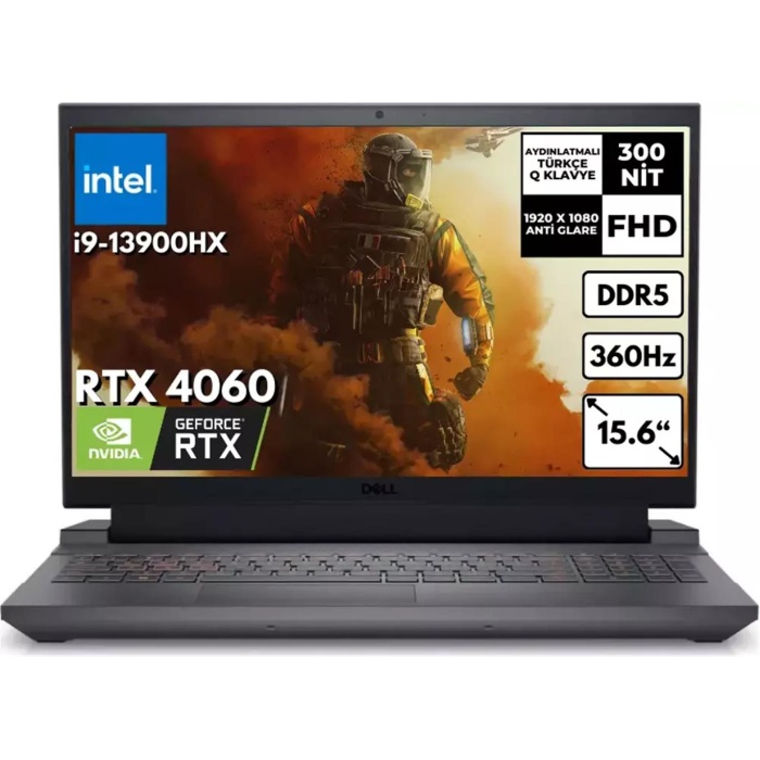 Dell G15 5530 i9-13900HX 32GB 2 TB SSD RTX 4060 G155530017U 15.6 360Hz FHD Ubuntu Gaming Notebook