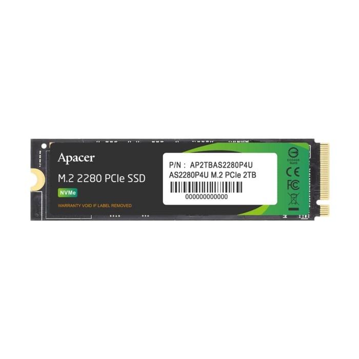 Apacer 512GB 3500/3000 MB/s M.2 PCIe Gen3 SSD Disk (AS2280P4U)