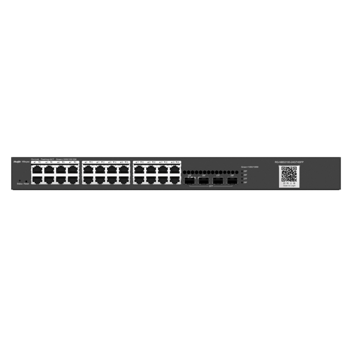 RUİJİE-REYEE  RG-NBS3100-24GT4SFP 24XGE-4XGE/SFP YÖNETİLEBİLİR F.GİGABİT NETWORK SWİTCH