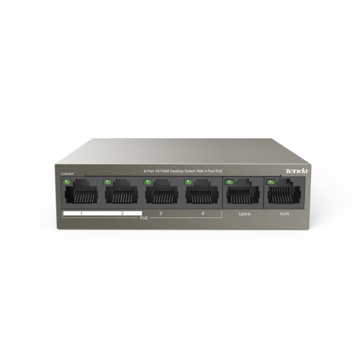 TENDA TEF1106P-4-63W 6PORT 10/100 YÖNETİLEMEZ POE SWITCH