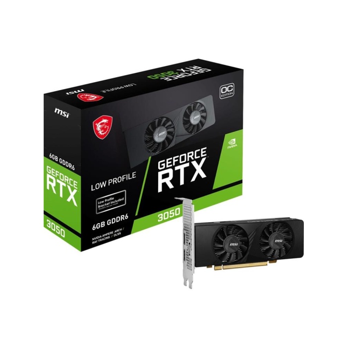 Msi GeForce RTX3050 LP 6G OC 6GB GDDR6 96B DX12 PCIE 4.0 X8 (1XDP 2XHDMI) Gaming Ekran Kartı