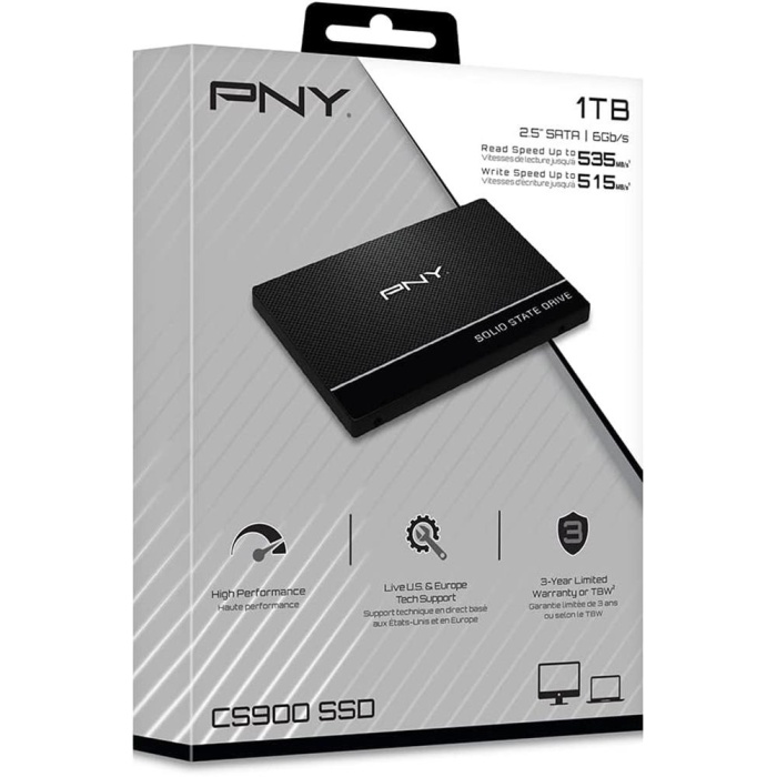 Pny 1TB CS900 3D NAND 2.5 SATA III Internal Solid State Drive (SSD7CS900-1TB-RB) Ssd Harddisk