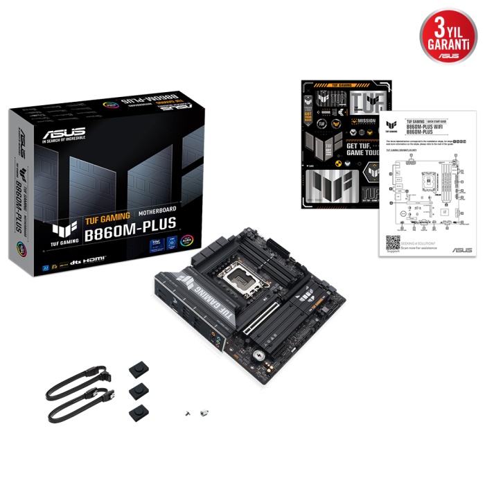 ASUS TUF GAMING B860M-PLUS 1851 SOKET DDR5 DP HDMI MATX ANAKART