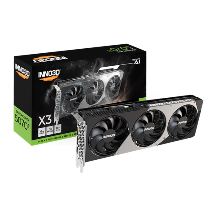 Inno3D GeForce RTX5070Ti x3 OC 16GB 256Bit GDDR7 3x DisplayPort 2.1b, 1x HDMI 2.1b Ekran Kartı