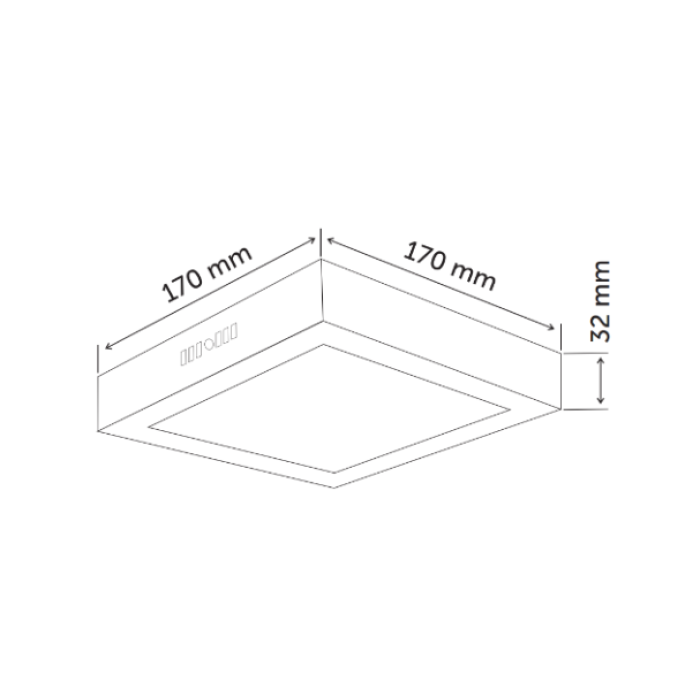 12W SIVA ÜSTÜ KARE PANEL İNOLED