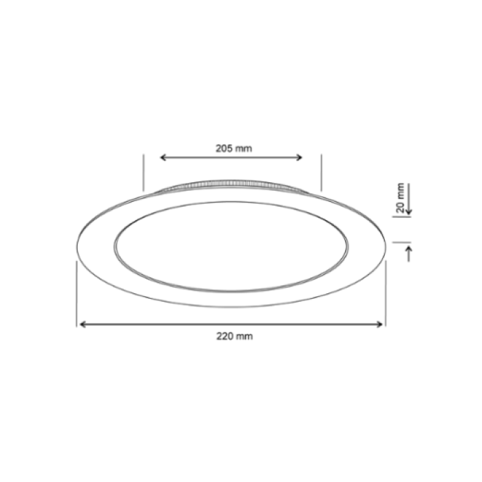 18W Sıva Altı Led Panel Siyah Kasa