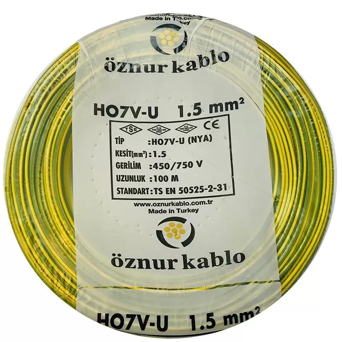 Öznur Kablo 1.5 mm NYA 100 Metre