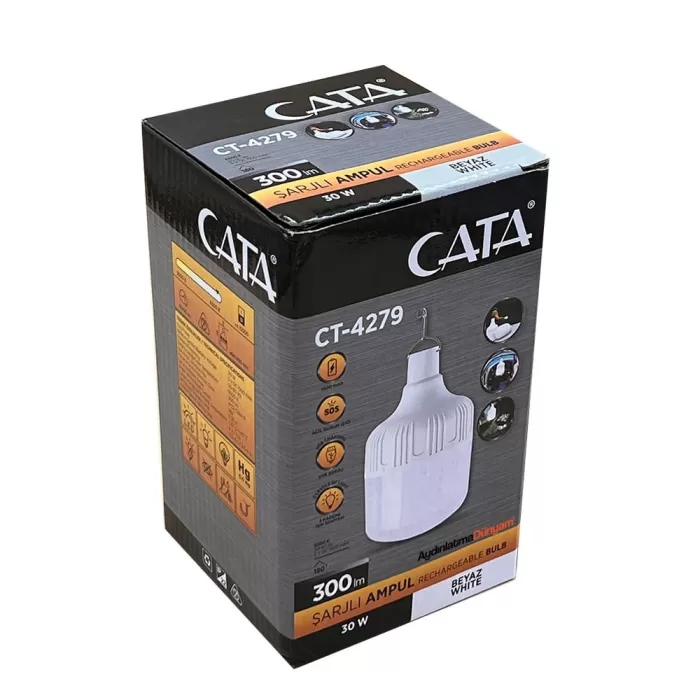 Cata 30 Watt Taşınabilir Şarjlı Torch Led Ampul CT-4279