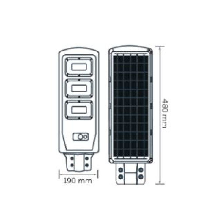 90W İNOLED SOLAR SOKAK ARMATÜRÜ