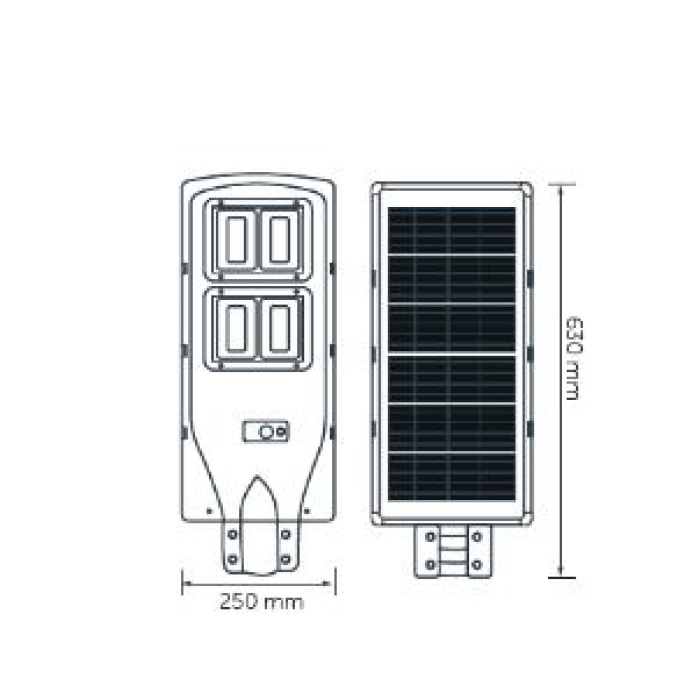 120W İNOLED SOLAR SOKAK ARMATÜRÜ