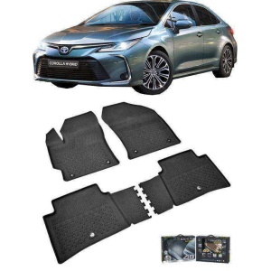 Sahler Toyota Corolla  Sedan 2019 ve Sonrası  4.5D Havuzlu Paspas Siyah