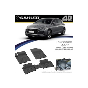 Sahler Hyundai İ20  2021+  4.5D Havuzlu Paspas Siyah