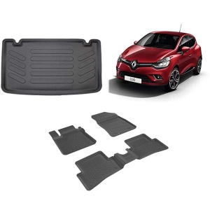 Renault Clio 4 2012-2019 4.5d Sahler Paspas Ve Rizline 3D Bagaj Havuzu Seti