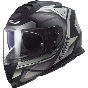 LS2 STORM FASTER MAT TITANIUM KASK XXL