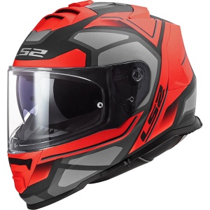 LS2 STORM 2 FASTER MAT KIRMIZI-TITANIUM KASK M