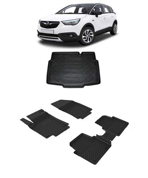 Opel Crossland  2017+ 4.5D Sahler Paspas 3D Rizline Bagaj Havuzu Siyah