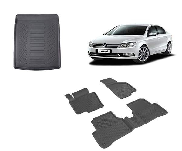 Volkswagen Passat B7 2011-2014 4.5D Havuzlu Paspas Rizline 3D Bagaj Havuzu Set