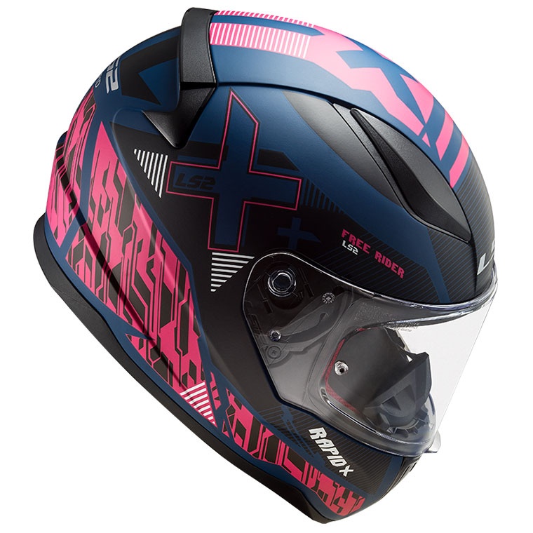 LS2 RAPID XTREET MAT MAVİ-MOR KASK M