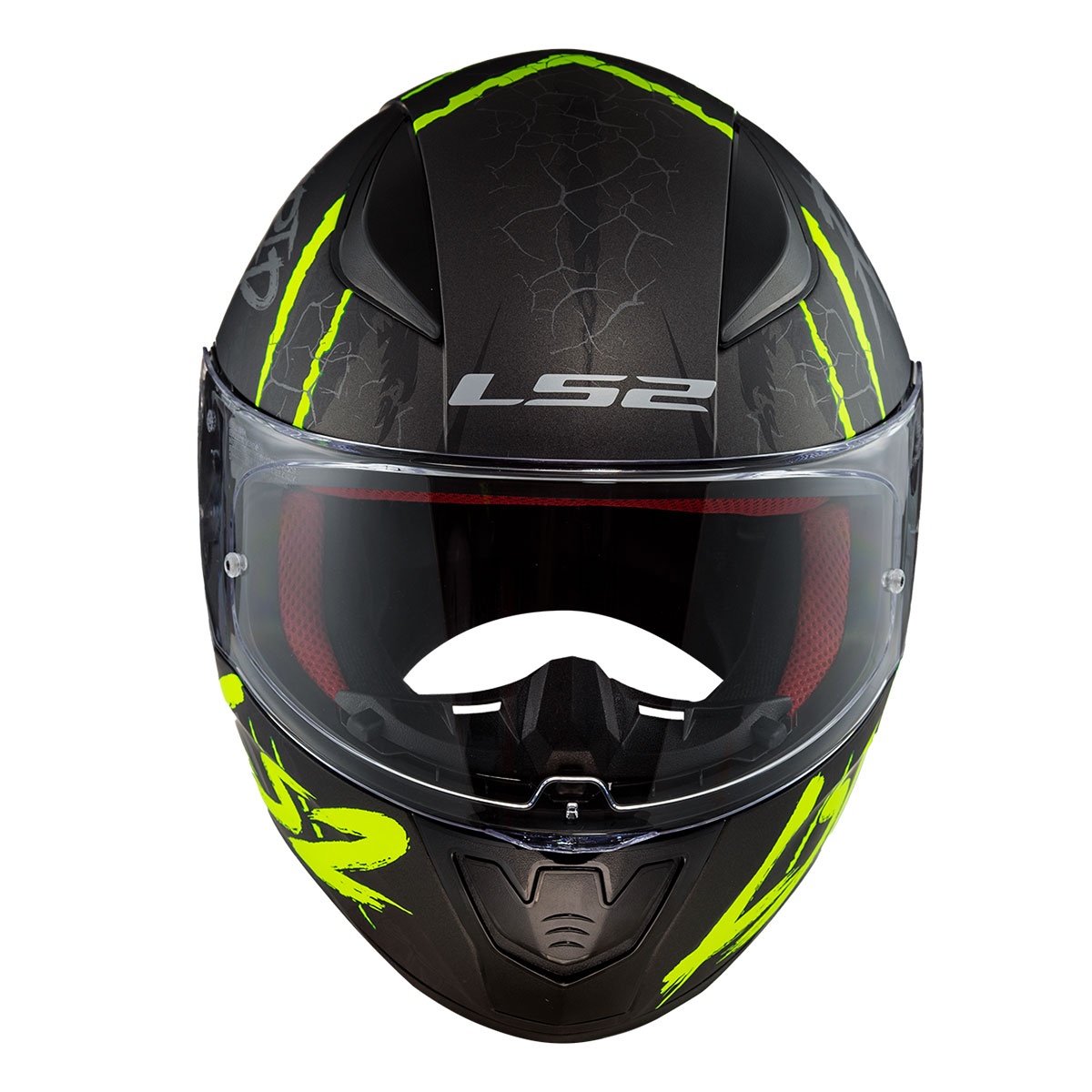 LS2 RAPID RAVEN MAT SİYAH-GRİ-NEON SARI KASK L