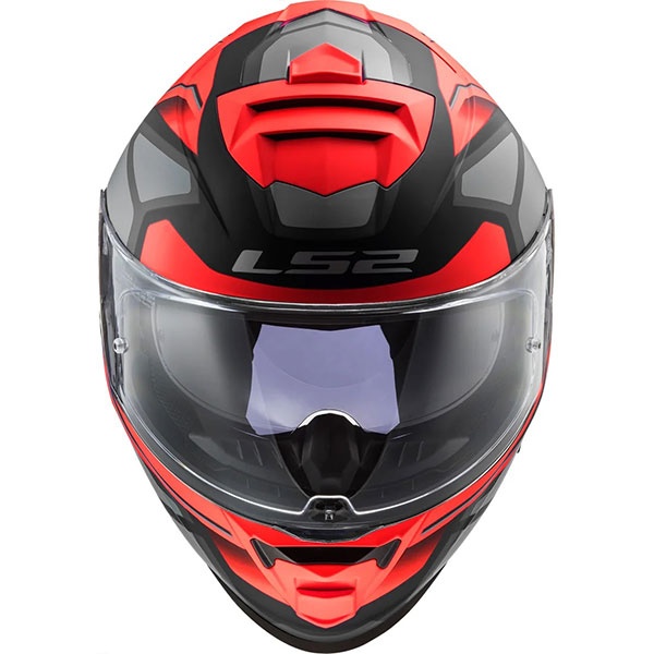 LS2 STORM 2 FASTER MAT KIRMIZI-TITANIUM KASK L