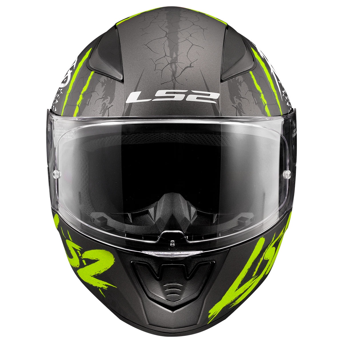 LS2 RAPID 2 RAVEN MAT SİYAH-GRİ-NEON SARI KASK L