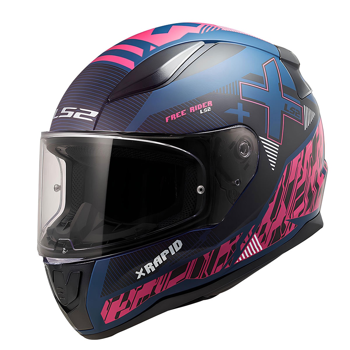 LS2 RAPID 2 XTREET MAT MAVİ-MOR KASK M