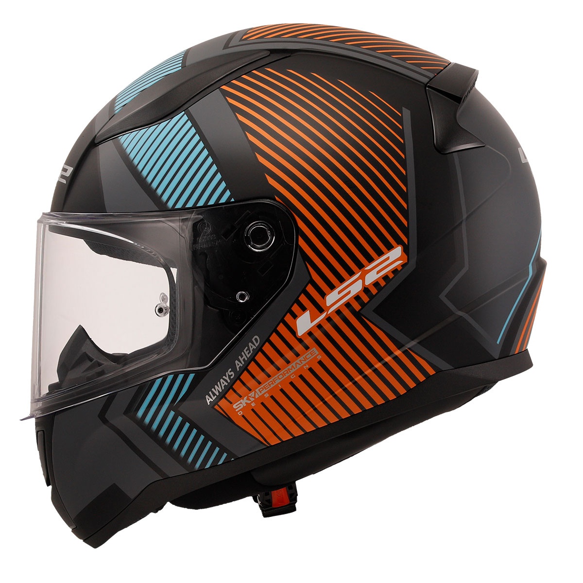 LS2 RAPID 2 EXTRA MAT GRİ-NEON TURUNCU KASK M